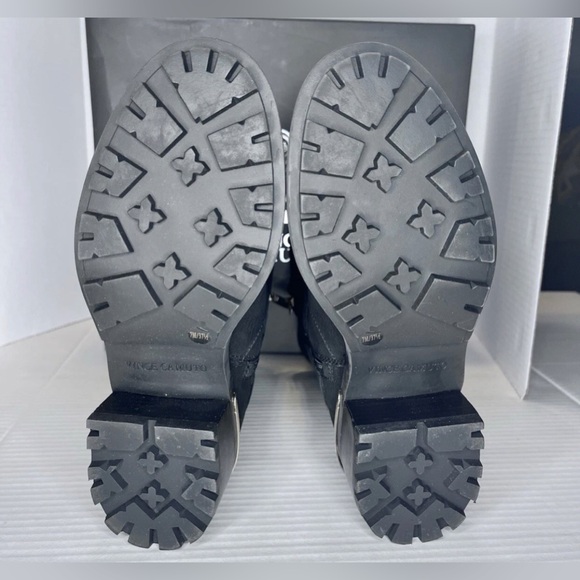 Vince Camuto Women’s Size 7 VC-KERIVINI BLK Silk Goat Black Moto Boots - Picture 11 of 13